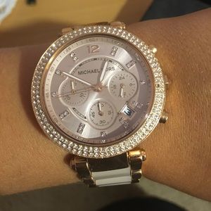 Michael Kors Rose Gold/ Blush Acetate Watch